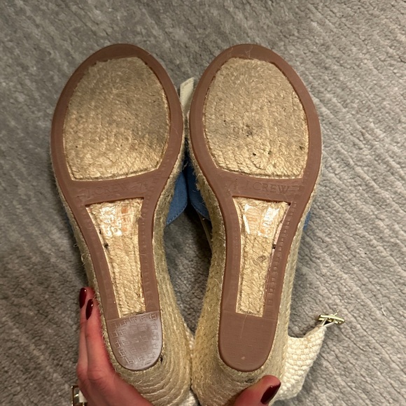 J. Crew Blue and Cream Espadrille Wedges - Picture 7 of 7